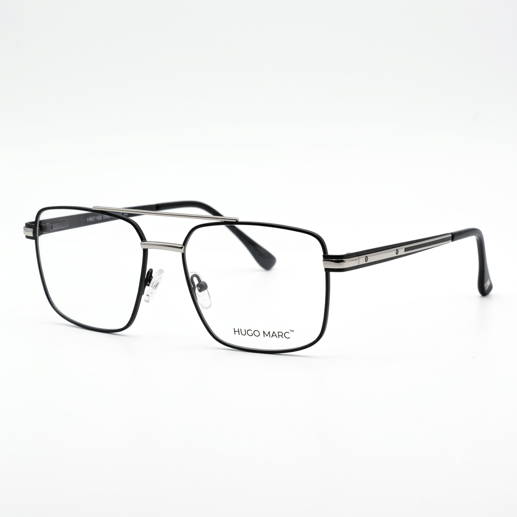 Hugo Marc HM-2168 Men’s Rectangular Metal Eyeglass Frame