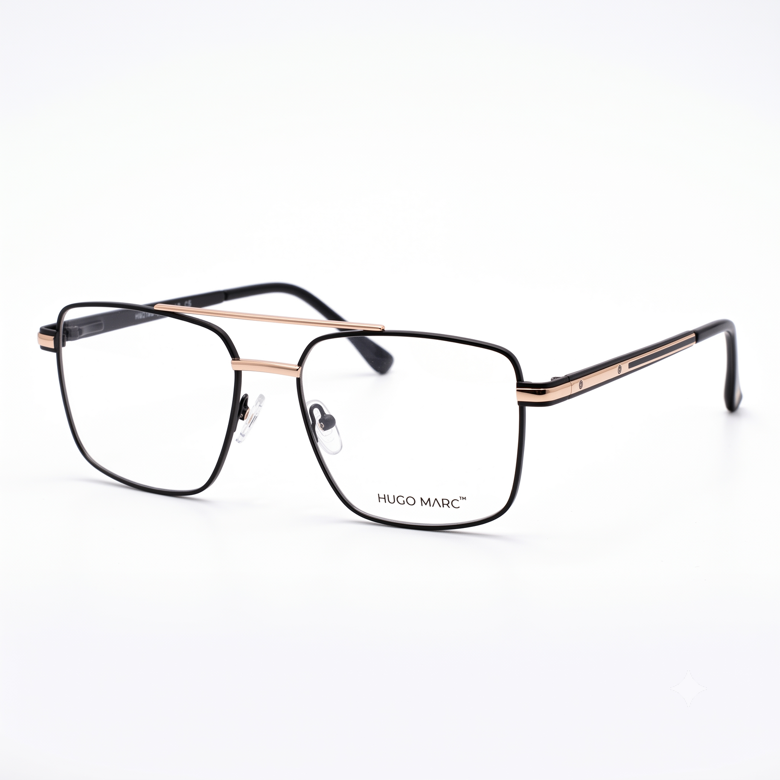Hugo Marc HM-2168 Men’s Rectangular Metal Eyeglass Frame