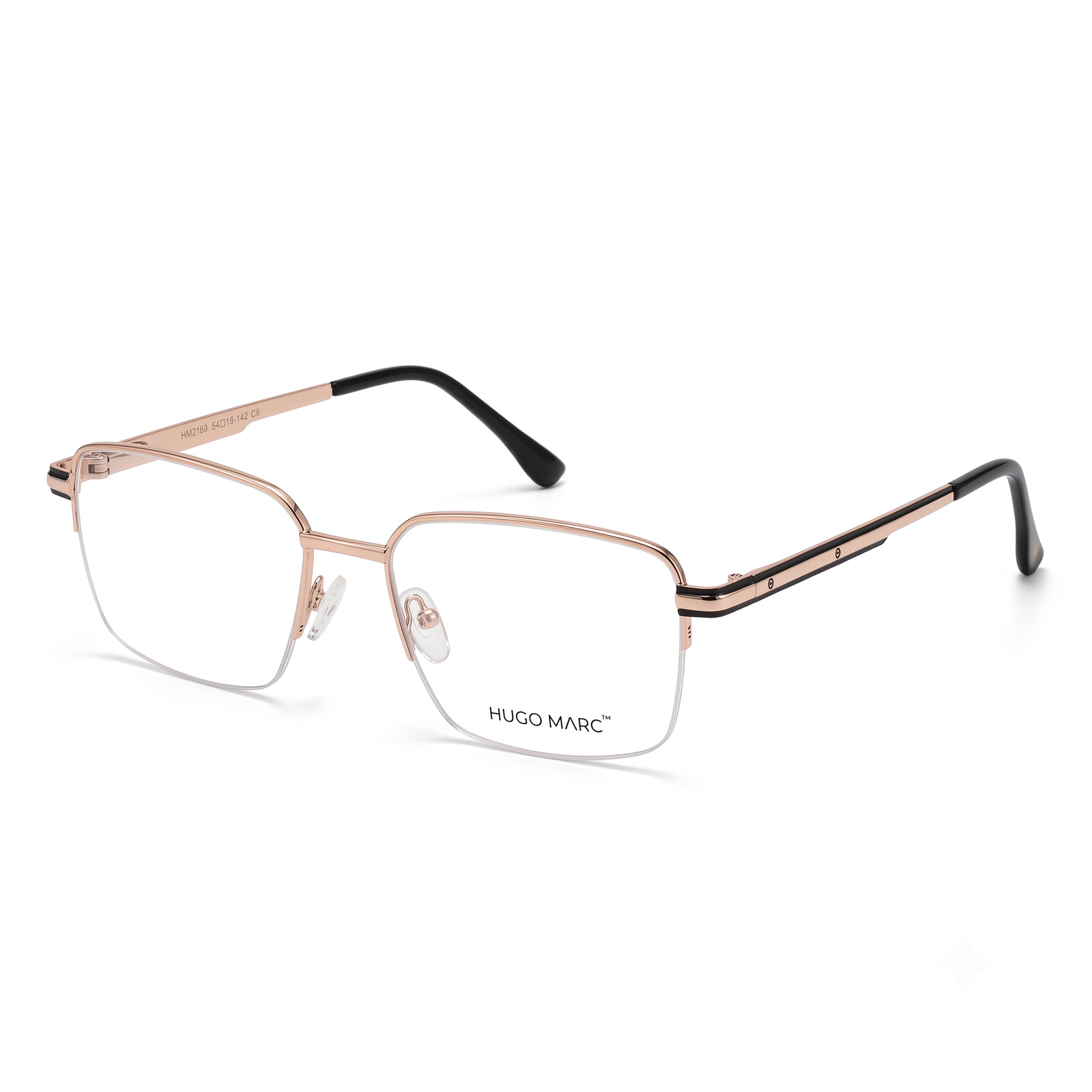 Hugo Marc HM-2169 Men’s Rectangular Metal Eyeglass Frame - Image 2